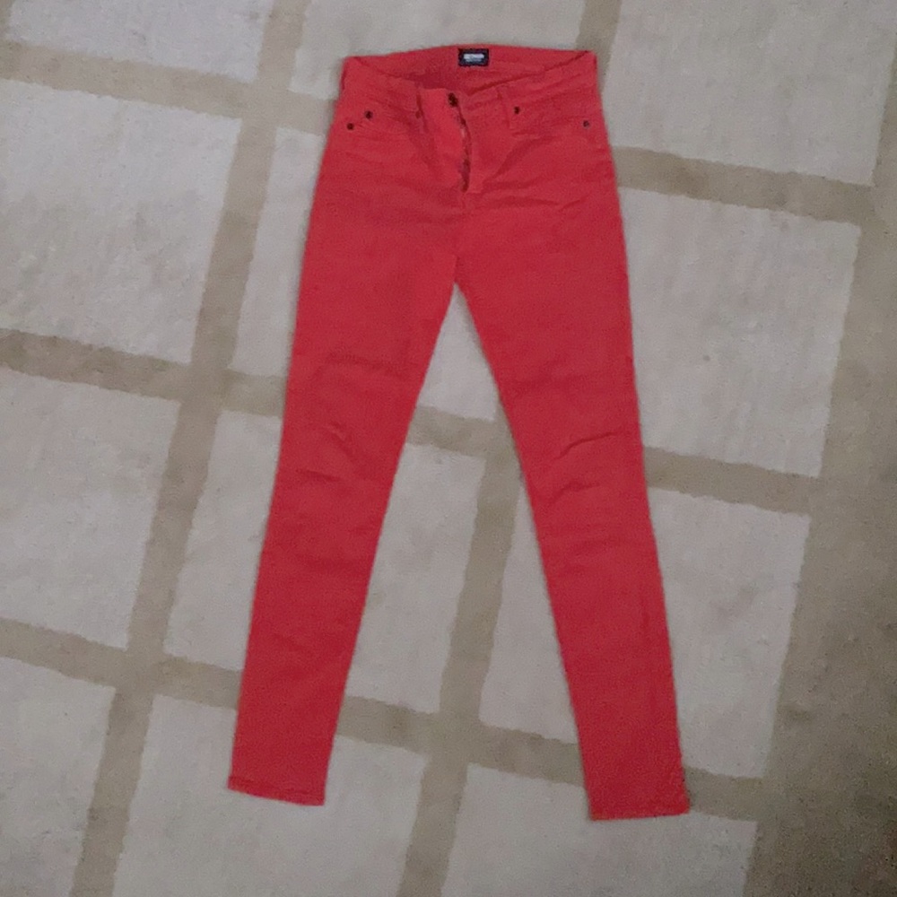 Hudson red denim pants 26 women’s